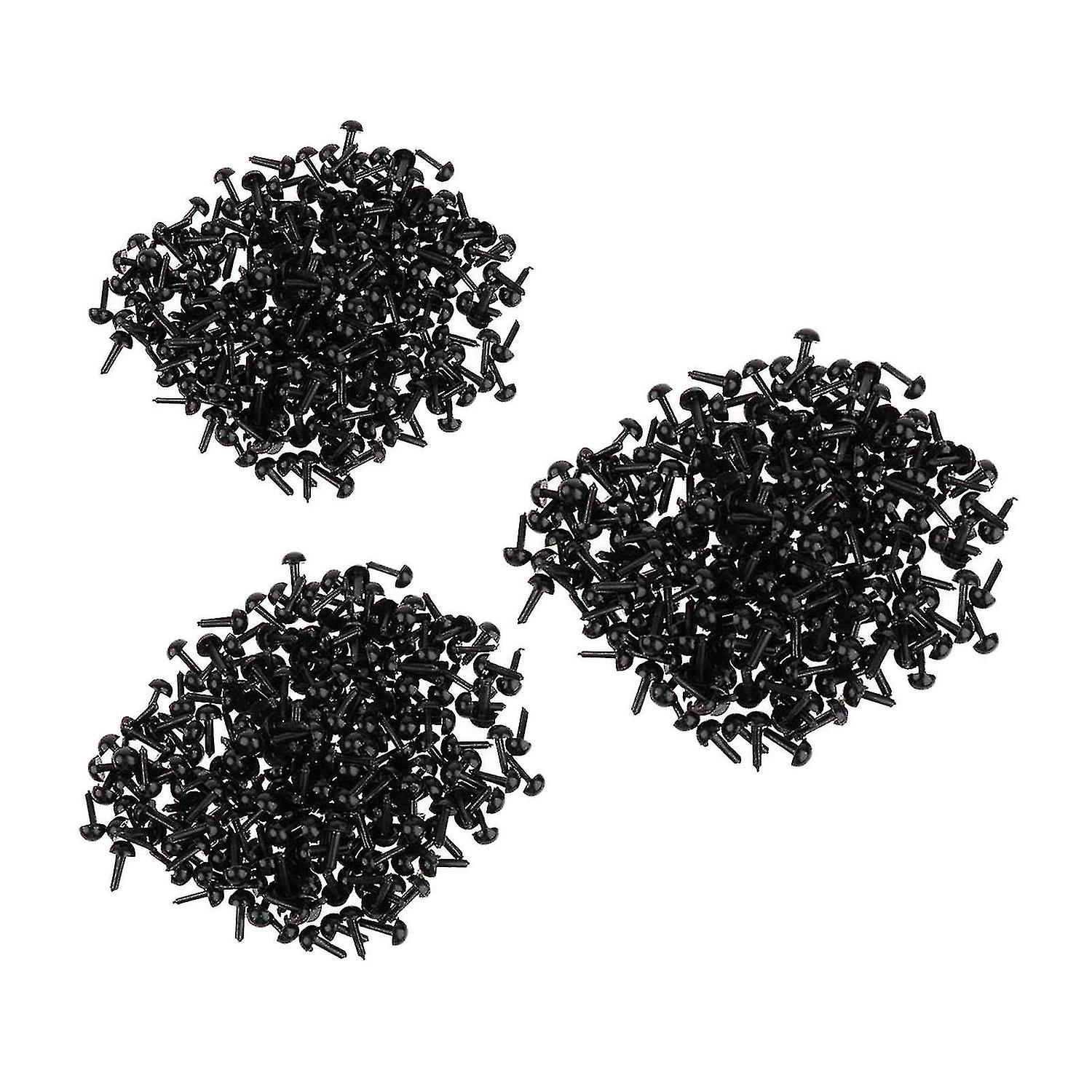 600pcs Black Plastic Safety Eyes For Doll Animal Toys