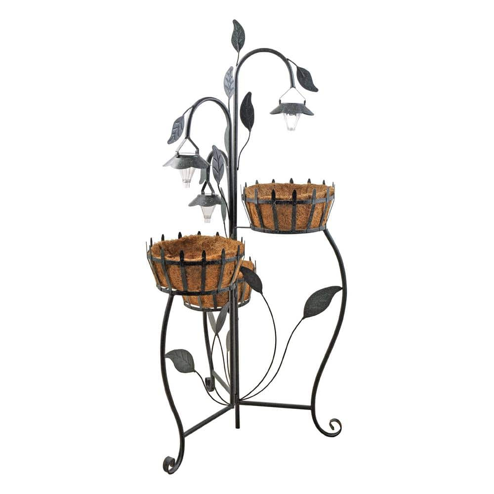 SunRay Solar 3-Tier Metal Planter 345005