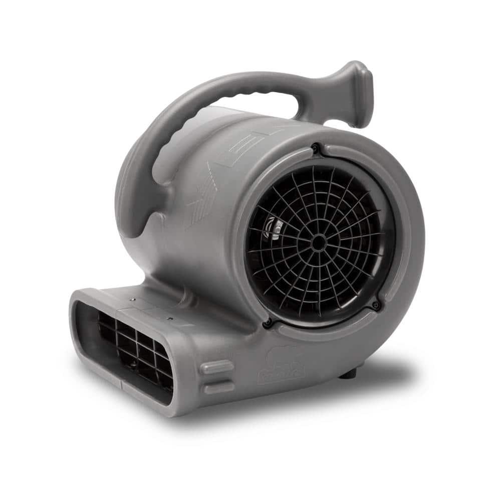 BAir 12 HP Air Mover for Janitorial Water Damage Restoration Stackable Carpet Dryer Floor Blower Fan in Grey