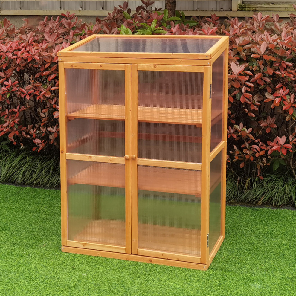 Indoor/Outdoor Portable Cold Frame Greenhouse 29.9 In. x 18.5 In. x 43.3 In.   Greenhouses   by Almo Fulfillment Services  Houzz