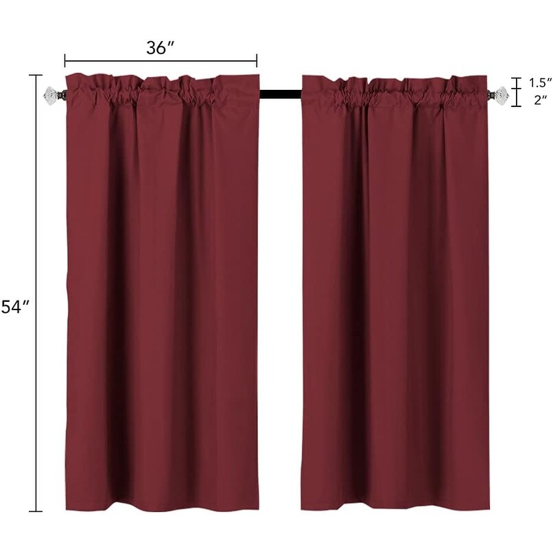 2 Panels Blackout Tier Curtain   36X54\