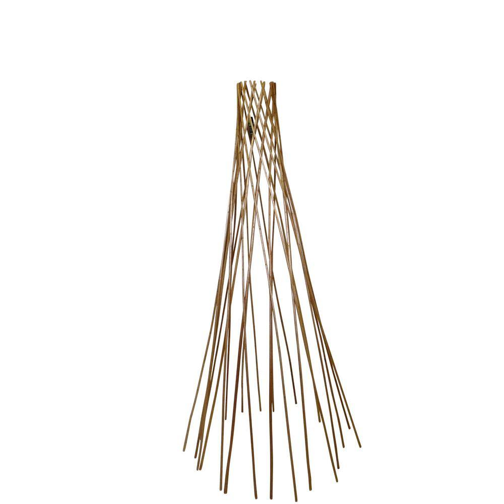 MGP 72 in. H Classic Peeled Willow Round Teepee Trellis WGT-72CT