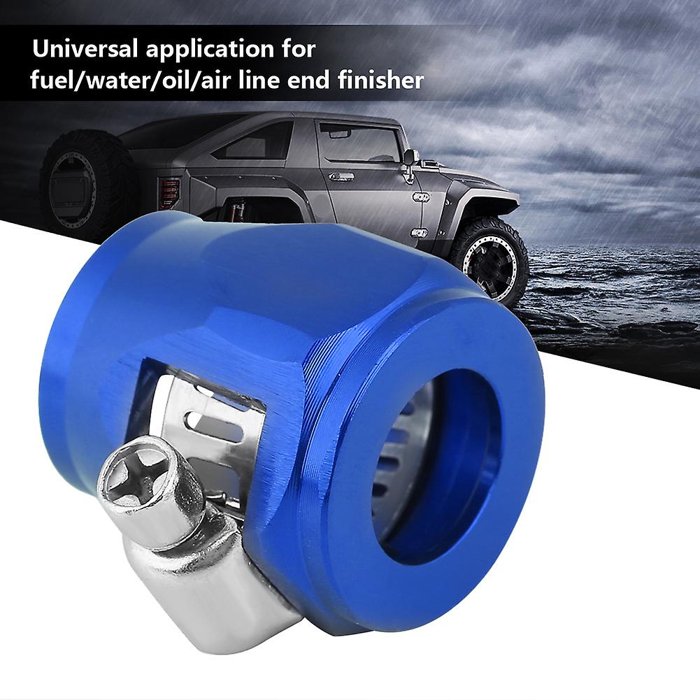 Car Oil Fuel Hose End Clamp Finisher Water Line Clip Hose Connectors An8 17mm Blue