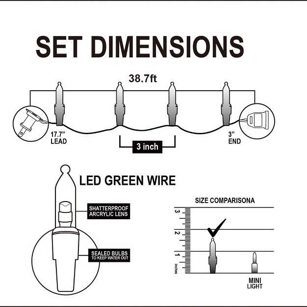 Joiedomi 6 Set Of 150 Count Led Christmas Lights Warm White