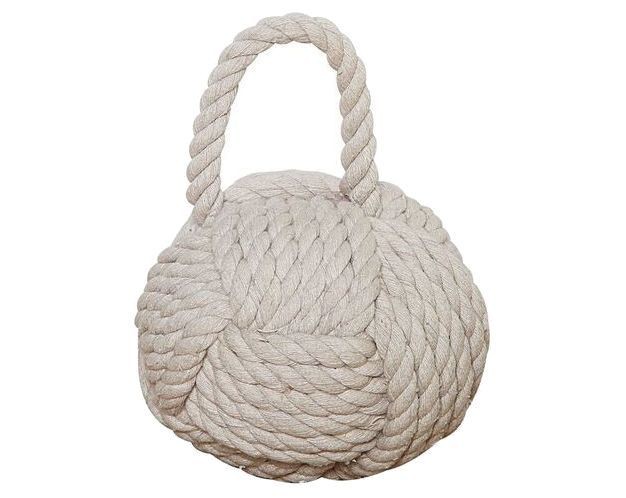 Rope Knot Door Stop Tan Storied Home