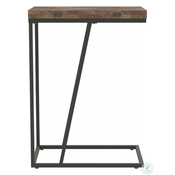 Contemporary Modern Design Rustic Accent Snack Table with Extendable Top