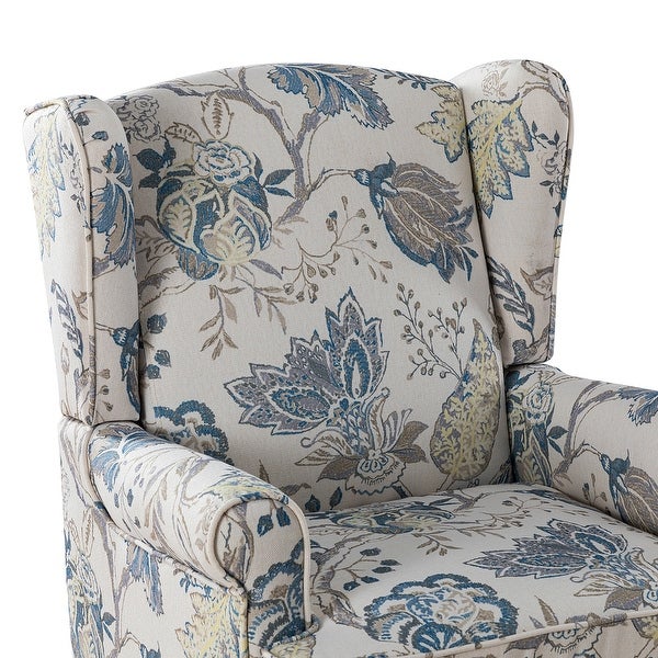 Epimethis Traditional Fabric Accent Armchair with Turned Legs Set of 2 by HULALA HOME