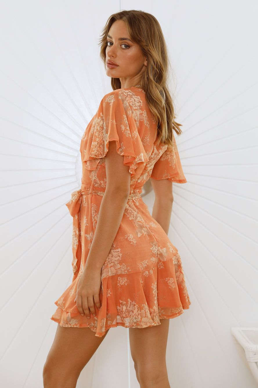 Sweetest Drinks Dress Orange