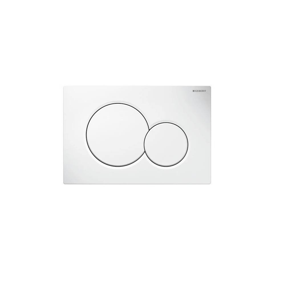 Geberit SIGMA01 Dual-Flush Actuator Plate for Sigma Series In-Wall Toilet System in White 115.770.11.5