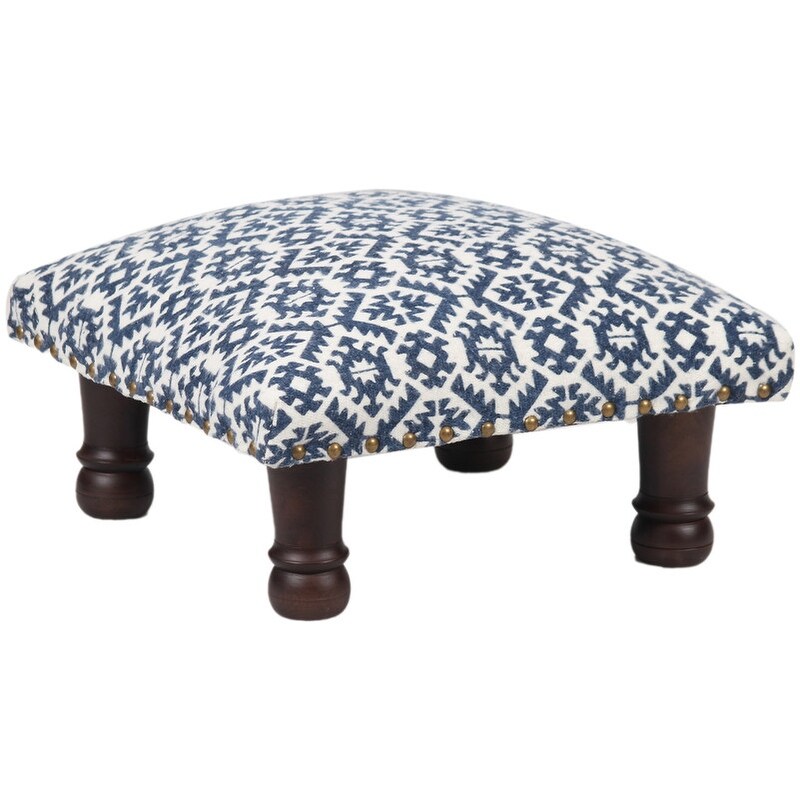 HERAT ORIENTAL Handmade Cotton Upholstered Footstool