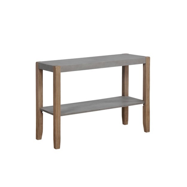 Davenport Faux Concrete And Wood Console Table Light Amber Alaterre Furniture