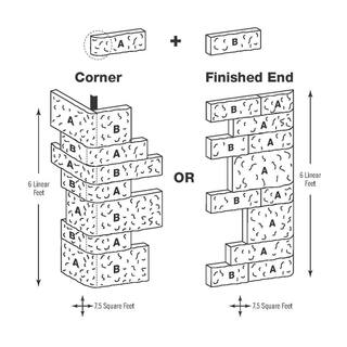 AIRSTONE Spring Creek Gray 2 - 4 in. x 4 - 10 in. Cement Standard CornerFinished End Wall Tiles (7.25 sq. ft.case) SCCESO