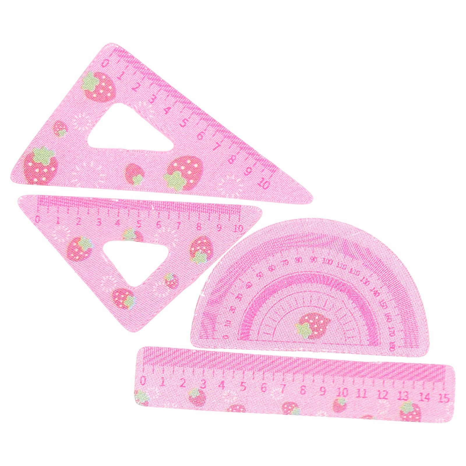 4pcs Miniature Rulers Mini House Scale Rulers Miniature Doll School Supplies 1 12 Scale Accessories