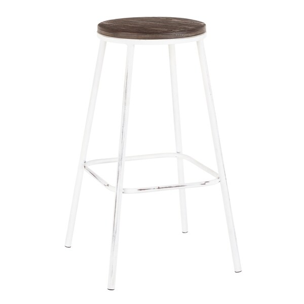 Carbon Loft Barton Industrial Round Bar Stool (Set of 2)