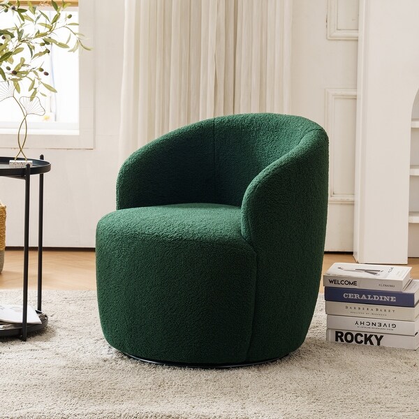 Teddy Fabric Upholstery Barrel Chair Swivel Chair