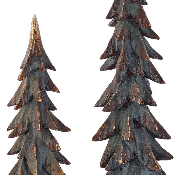 17.523 Resin Highlands Tree Set of 2