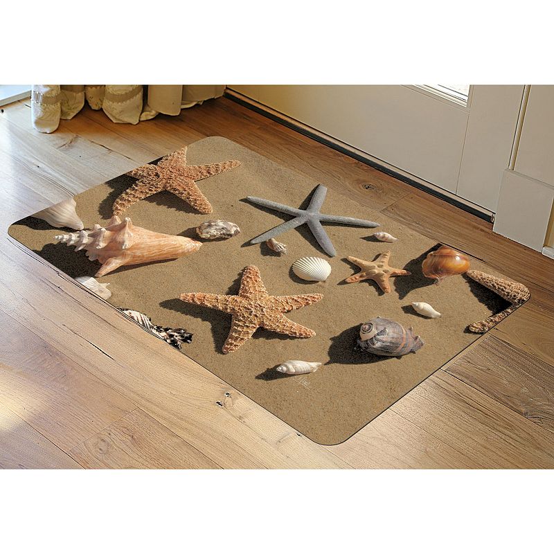 Bungalow Flooring Beachcomber Shells Indoor Outdoor Mat