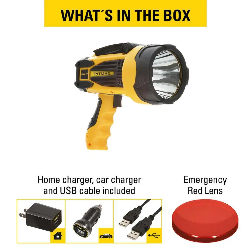 Stanley Rechargeable 2200 Lumens LED Lithium-Ion Hand-Held Portable Handheld Spotlight SL10LEDS