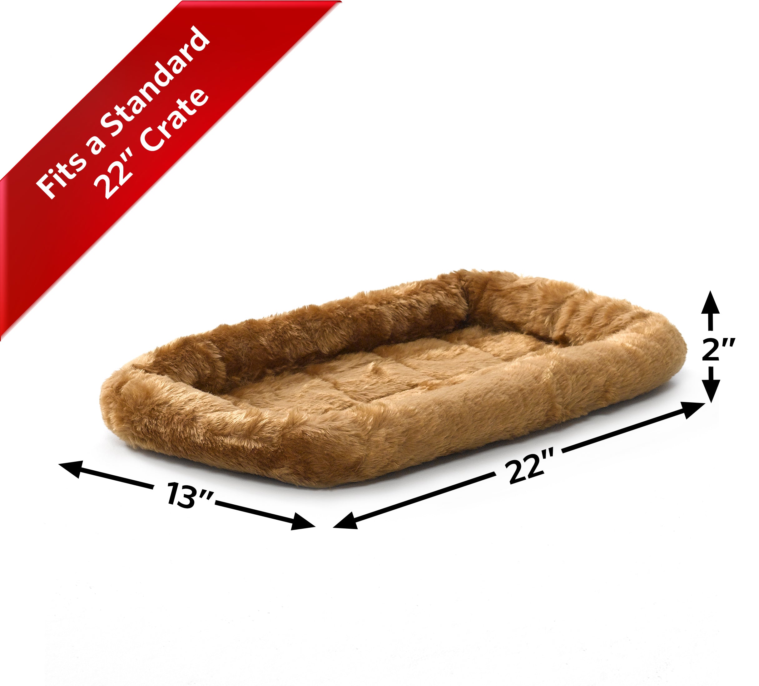 MidWest QuietTime Pet Bed & Dog Crate Mat, Cinnamon, 22"