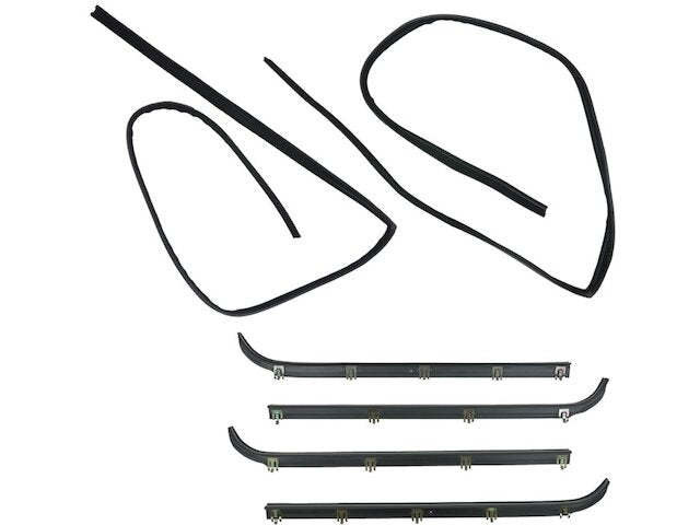 Door Window Belt Weatherstrip Kit 6 Piece Set - Compatible with 1987 - 1996 Ford F-150 1988 1989 1990 1991 1992 1993 1994 1995