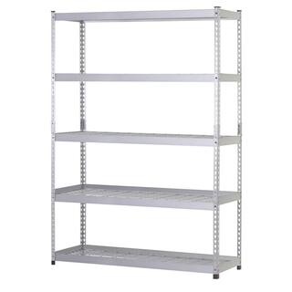 Husky 5-Tier Heavy Duty Steel Garage Storage Shelving Unit in Silver (48 in. W x 78 in. H x 24 in. D) MR482478W5