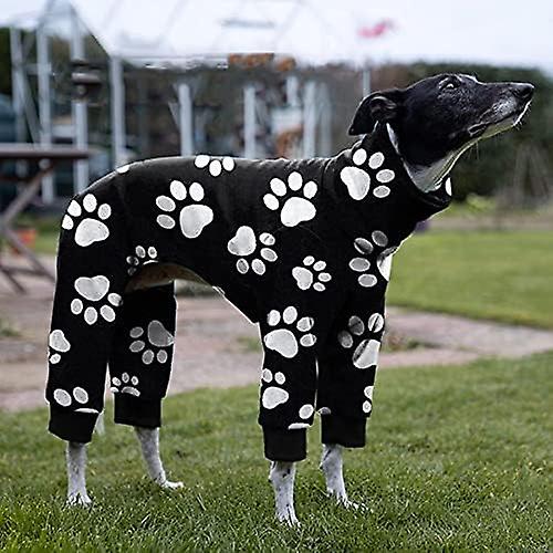 Dog Pajamas Medium Large Dog Paw Printed Greyhound Pajamas Jumpsuit Bodysuit -medium