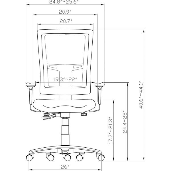 Lorell High-Back Mesh Office Chair