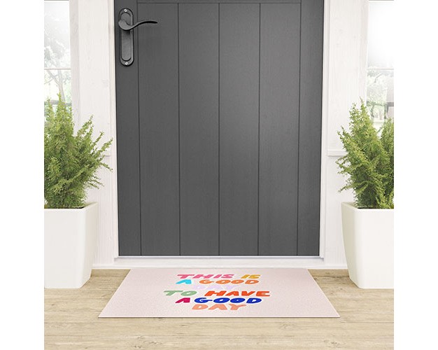 Rhianna Marie Chan This Is A Good Day Looped Vinyl Welcome Mat Society6