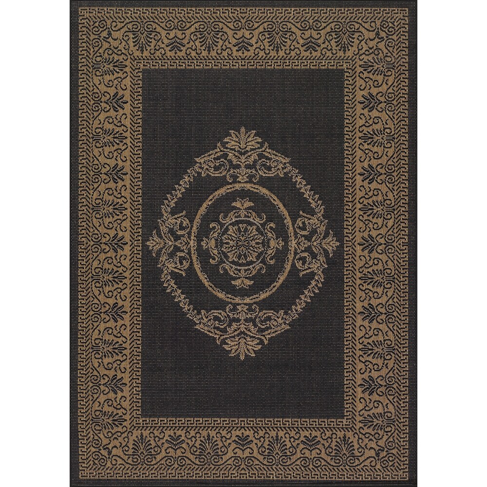 Dream Decor Rugs Pergola Royal Hallmark Black Cocoa Outdoor Area Rug