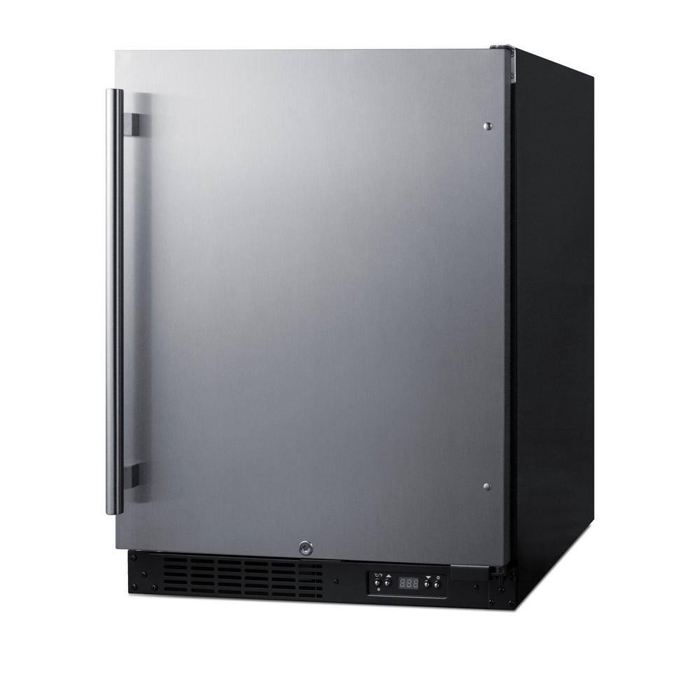 Summit Appliance 4.0 cu. ft. Upright Frost-Free Freezer in Stainless Steel ADA Height ALFZ51