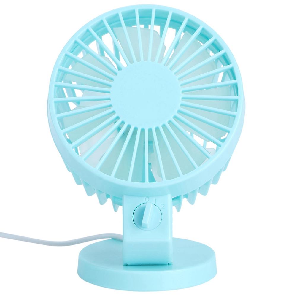 Portable Mini Desk Fan Usb Ultra Quiet Fan 45 Adjustment For Home Office Desktopblue