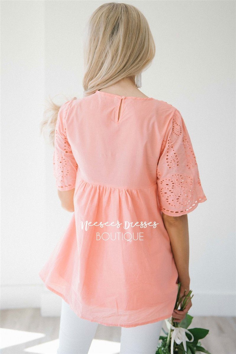 Baby Doll Eyelet Embroidered Top