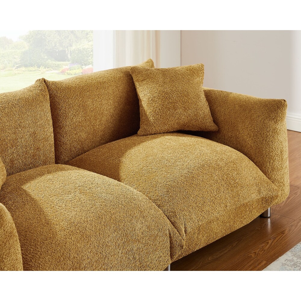 78.2nch Wide Boucle Sofa  Scandinavian style Couch  Loveseat