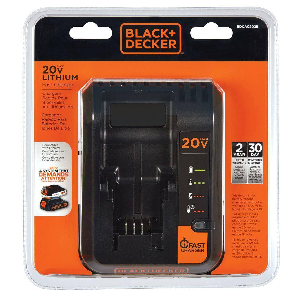 BLACK+DECKER 20V Lithium-Ion Battery Charger BDCAC202B