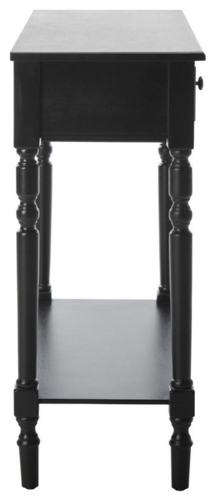 Bracker 2 Drawer Console Distressed Black   Traditional   Console Tables   by AED Luxury Home Decor  Houzz