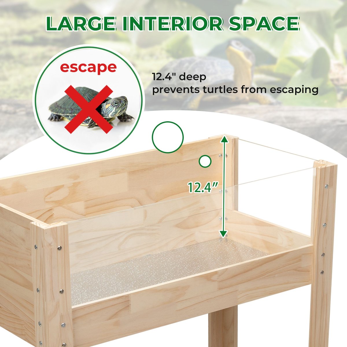 Coziwow Wooden Turtle Tanks Tortoise House