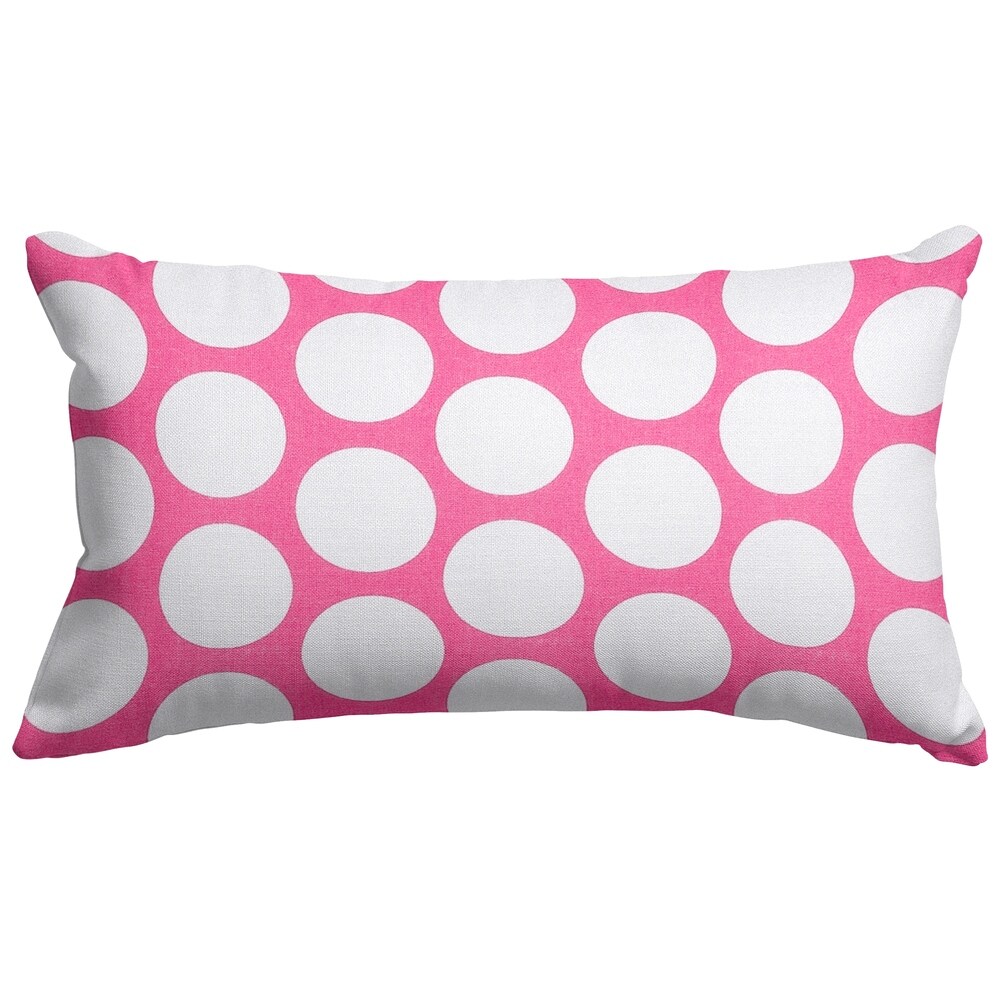 Majestic Home Goods Indoor Large Polka Dot Small Decorative Throw Pillow 20 X 12