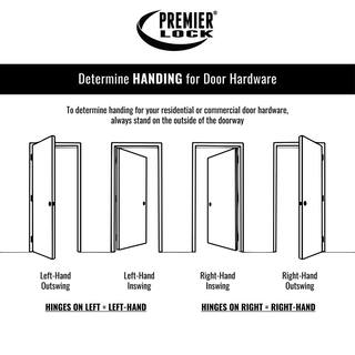 Premier Lock Satin Chrome Mortise Entry Handle Right Hand Lock Set with 2.5 in. Backset and 2 SC1 Keys MR03D