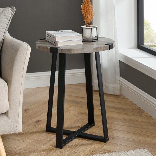 Middlebrook Barnett Round Metal Wrap Side Table