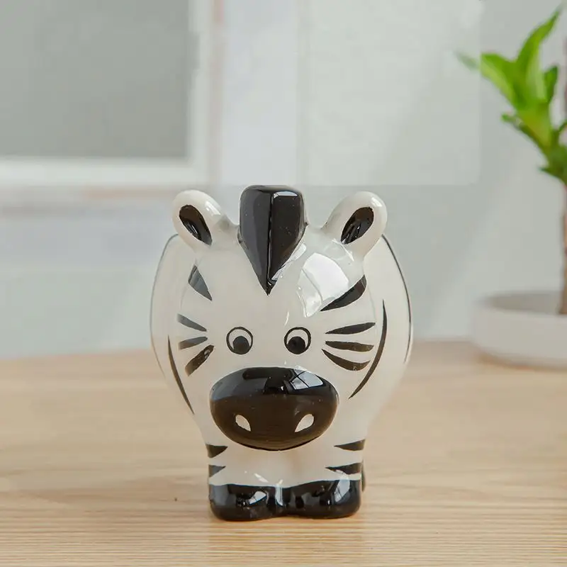 New hot selling creative small animal pot plant white garden planter simple indoor ceramic flower pot/