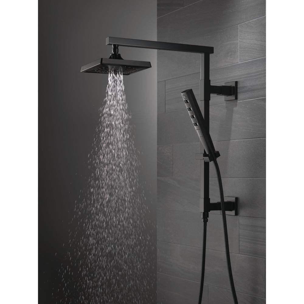 Delta Emerge 18 in. Angular Modern Column Shower Bar in Matte Black 58410-BL