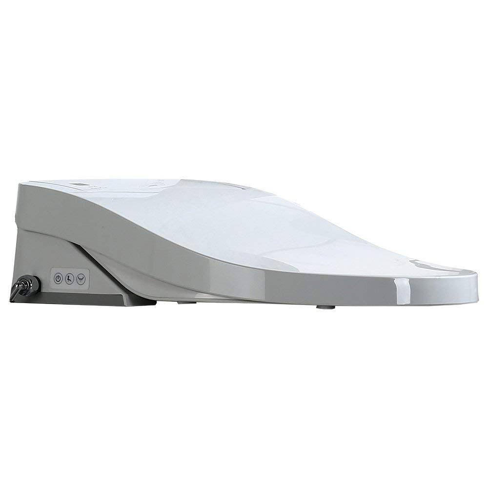 WOODBRIDGE Electric Bidet Seat for Elongated Toilet with Remote Control in White HT0063