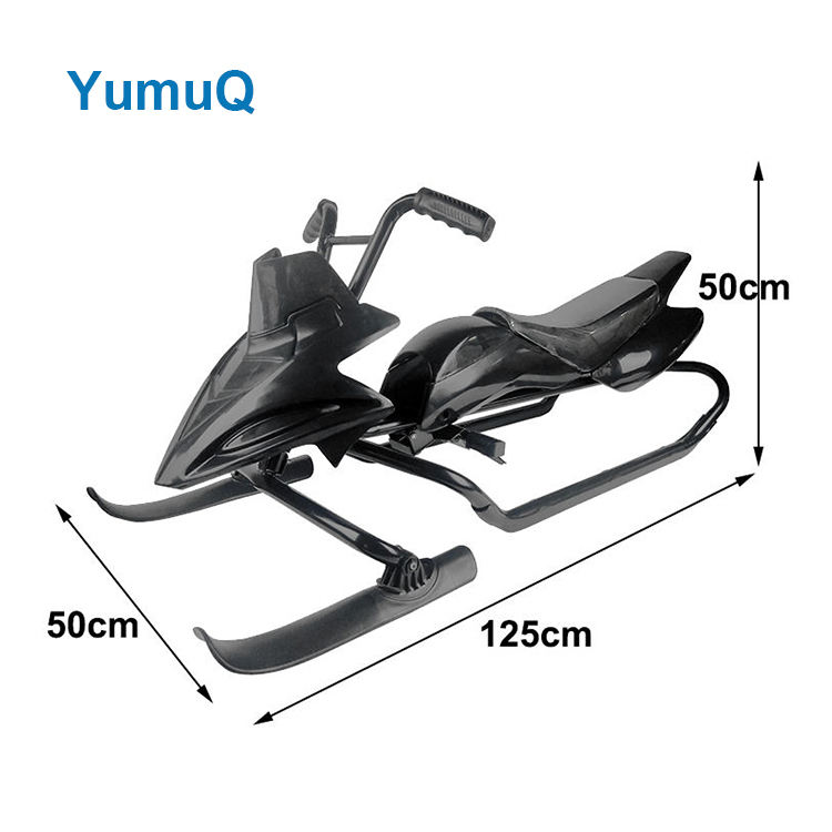 YumuQ Winter Super Cool Steering Snow Sled  Colorful Snow Bike Sled For Kids