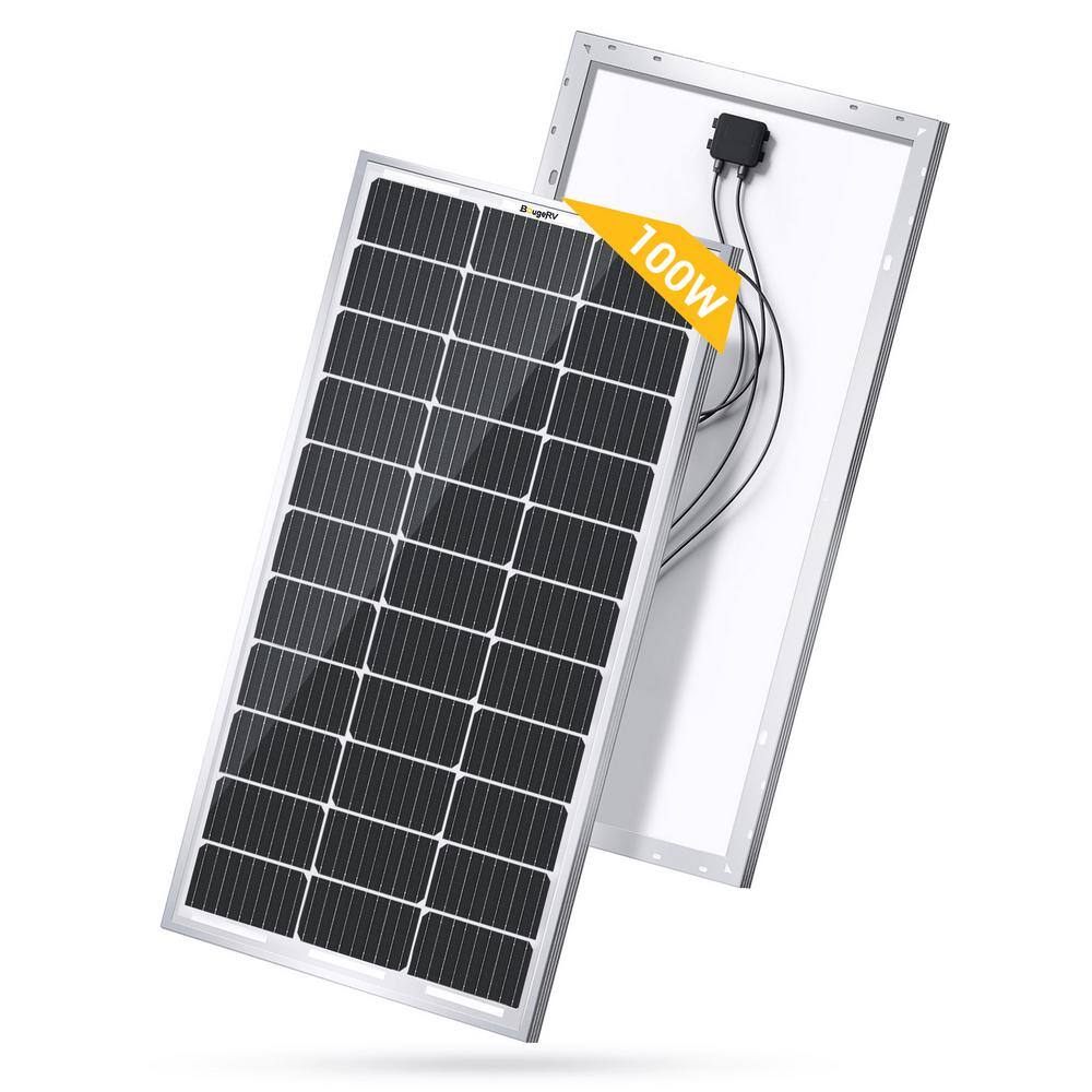 BougeRV 9BB 100-Watt Mono Solar Panel 21.9% High-Efficiency Half-Cut Cells Monocrystalline ISE112