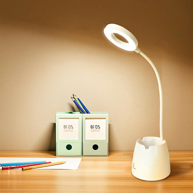 3 Lighting Modes Flexible Dimmable Touch Control Desktop Light With Pen Holder