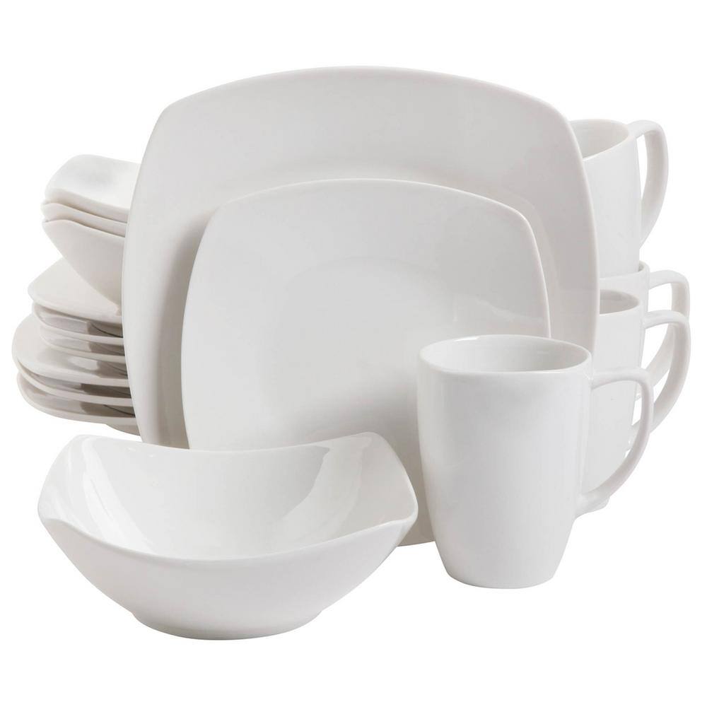 Gibson Zen 16-Piece Contemporary White Ceramic Dinnerware Set (Service for 4) 98599966M