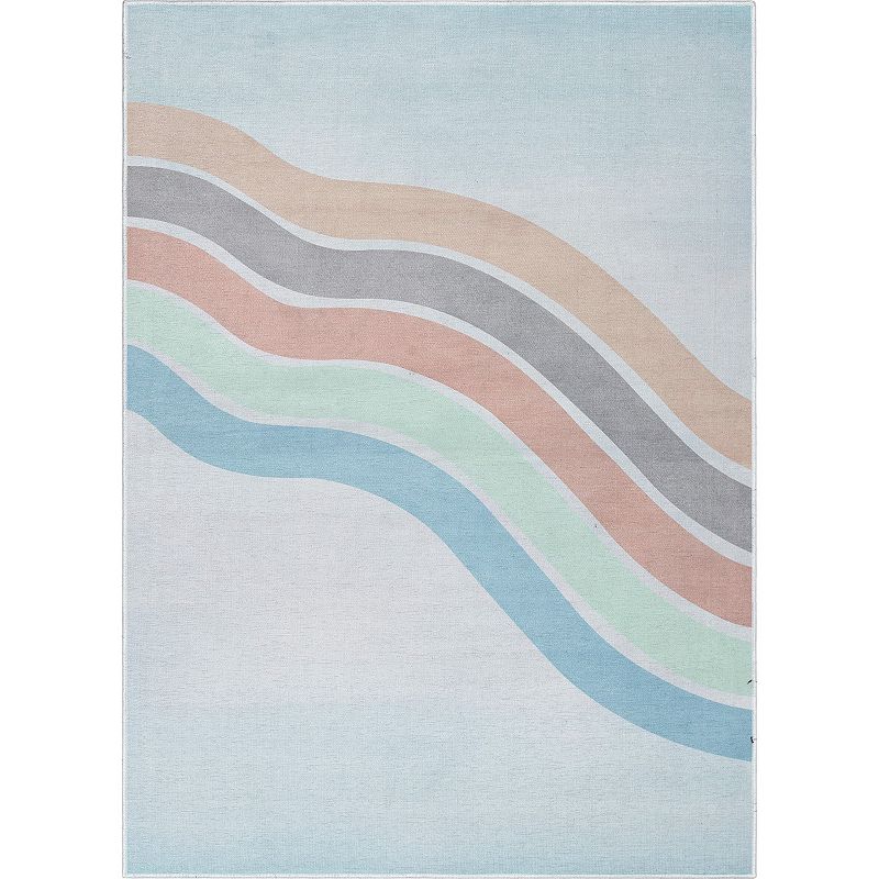 Well Woven Curved Rainbow Rug