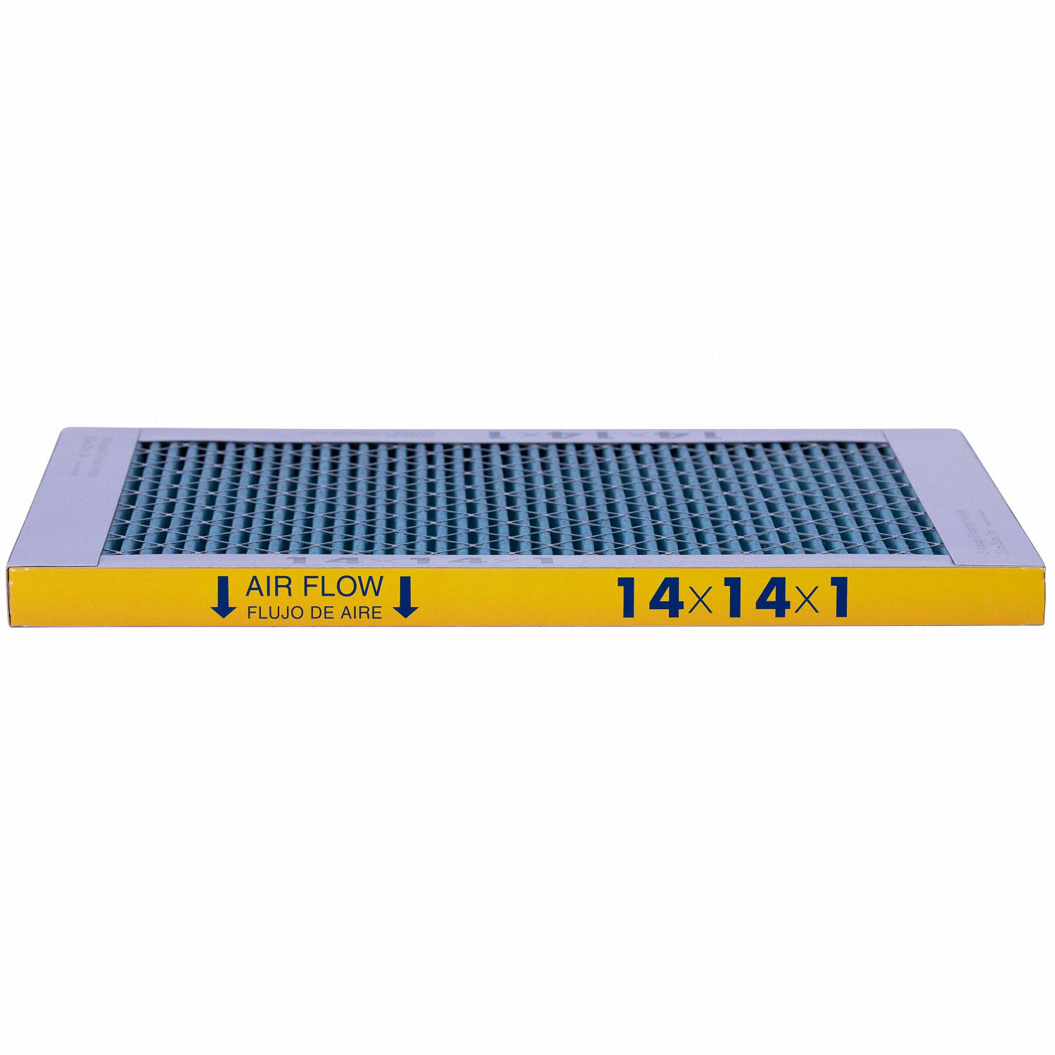 PureFlow， Home Furnace Air Filter 14x14x1， with 4 Layers of Advanced Filtration Technology， MERV-13 Pack-of-2