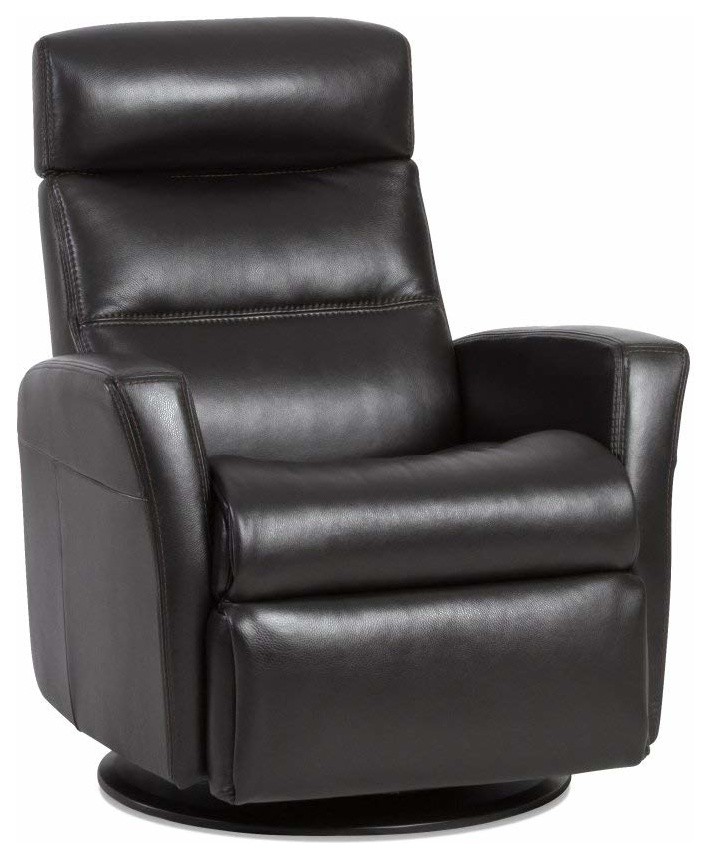 IMG Divani Large Relaxer Power Recliner  Savauge Charcoal Leather   Contemporary   Recliner Chairs   by The Back Store  Houzz