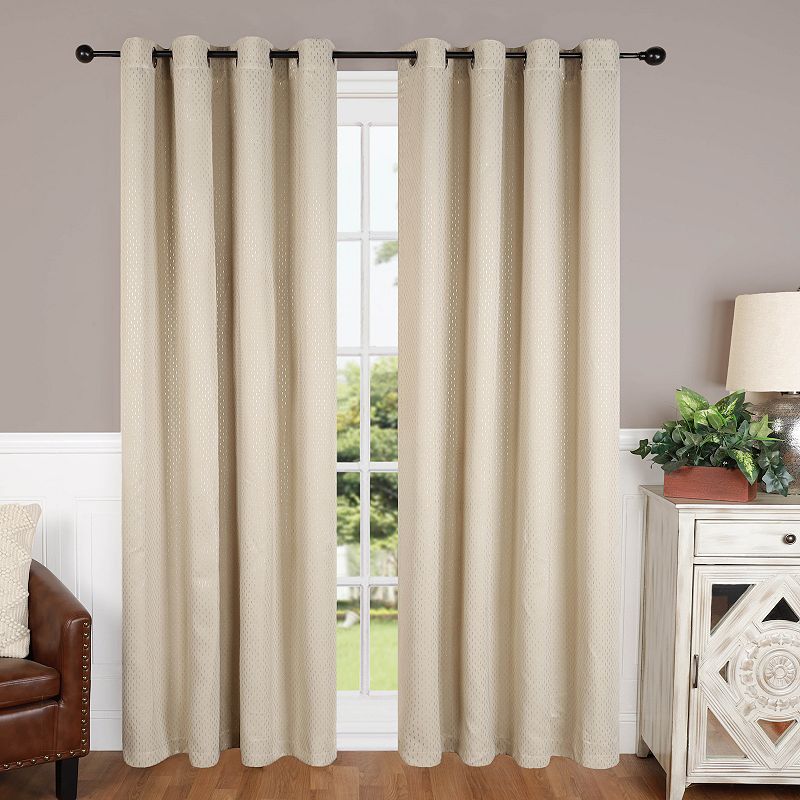 Superior Set of 2 Shimmer Insulated Thermal Blackout Grommet Window Curtain Panels